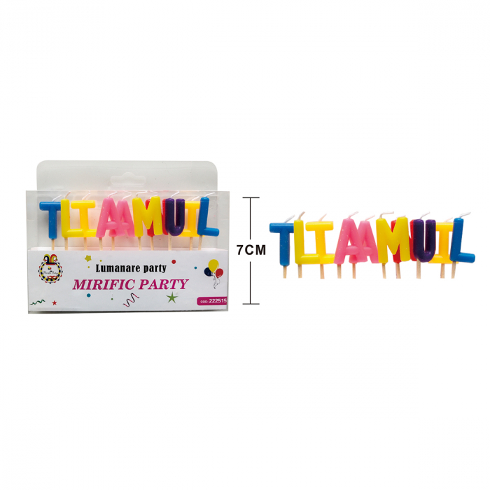 Set 10 lumanari aniversare pentru tort ' La Multi Ani ' 7 cm LZ2515 [2]