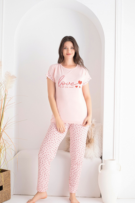 Set pijama din doua piese, tricou si pantaloni lungi 5246 [3]