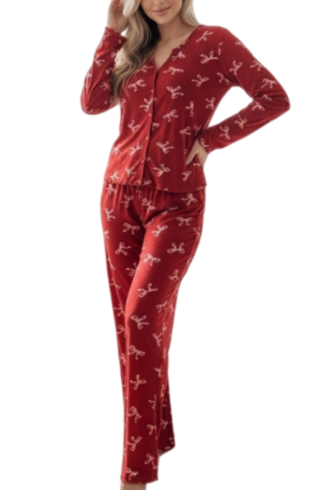 Set pijama doua piese, bluza cu maneca lunga si pantaloni lungi SUSU-2613-2 [2]