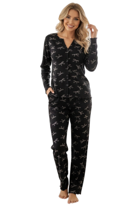 Set pijama doua piese, bluza cu maneca lunga si pantaloni lungi SUSU-2613-3 [2]