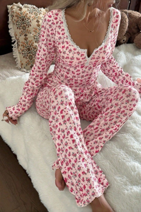Set pijama doua piese, bluza cu maneca lunga si pantaloni lungi SUSU-2614-3 [4]