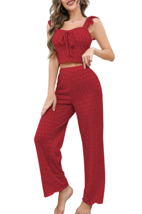 Set pijama doua piese, top si pantaloni lungi SUSU-2608 [4]