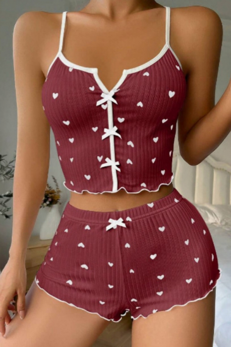 Set pijama sexy 2 piese, maiou si pantaloni scurti SUSU-015 [2]