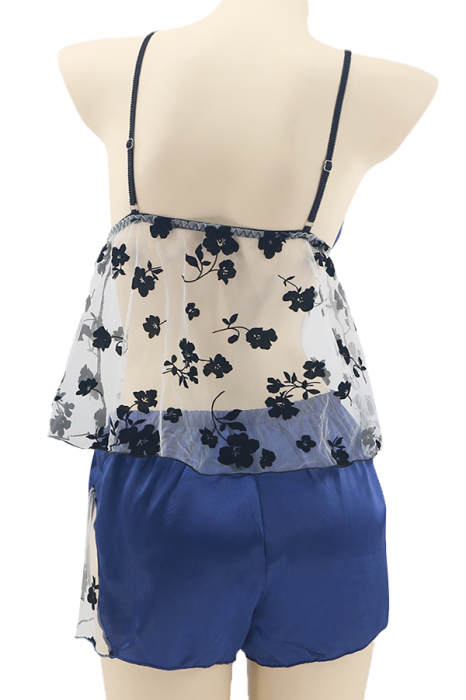 Set pijama sexy doua piese, maiou si pantaloni scurti TY-LX84bleumarin [2]