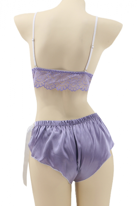 Set pijama sexy doua piese, top si pantaloni scurti TY-SD220mov [2]