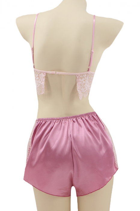 Set pijama sexy doua piese, top si pantaloni scurti TY-SD230roz [3]