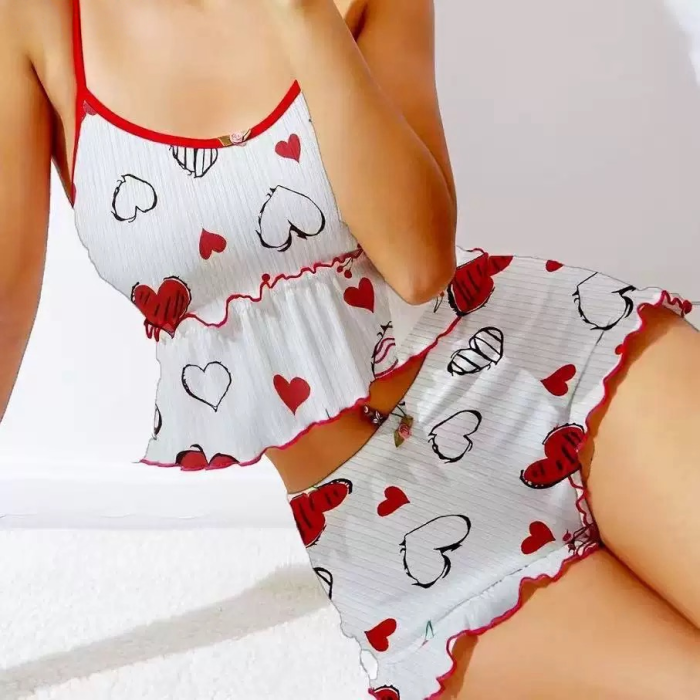 Set pijama sexy doua piese, top si pantaloni scurti SUSU-2618-2 [3]