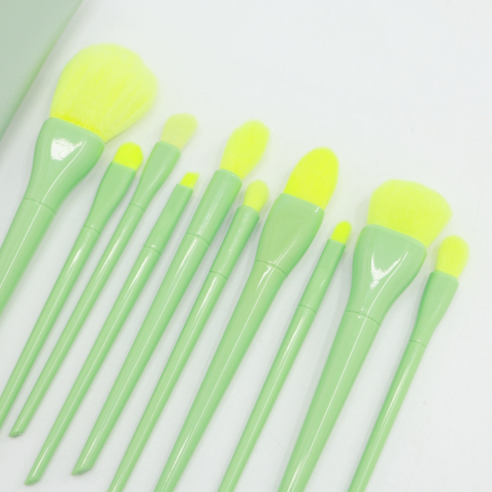 Set portabil cu 10 pensule machiaj si gentuta depozitare SL-5046verde [2]