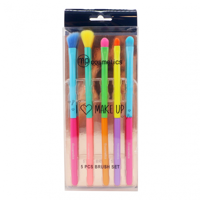 Set portabil cu 5 pensule multicolore pentru machiaj MP-503 [3]