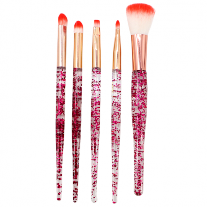 Set portabil cu 5 pensule sclipitoare pentru machiaj SL-1010Aroz inchis [1]