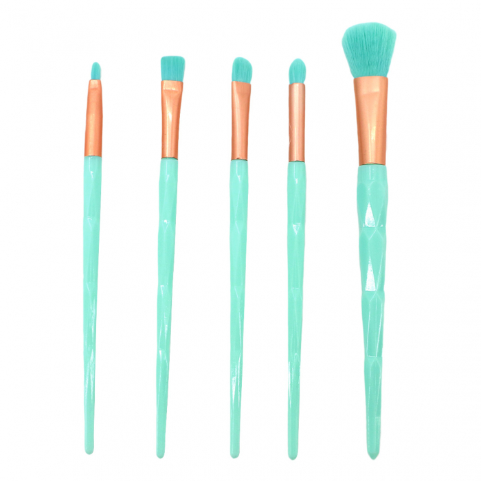 Set portabil cu 5 pensule machiaj SL-21036turcoaz [1]