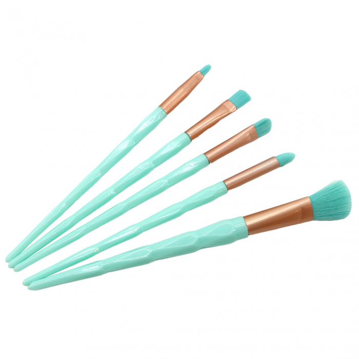 Set portabil cu 5 pensule machiaj SL-21036turcoaz [3]