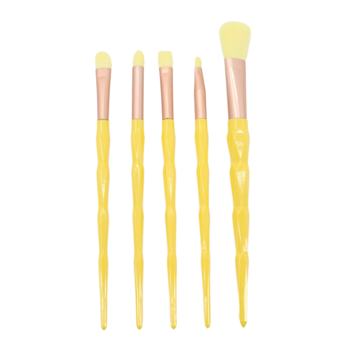 Set portabil cu 5 pensule machiaj SL-21036galben [4]