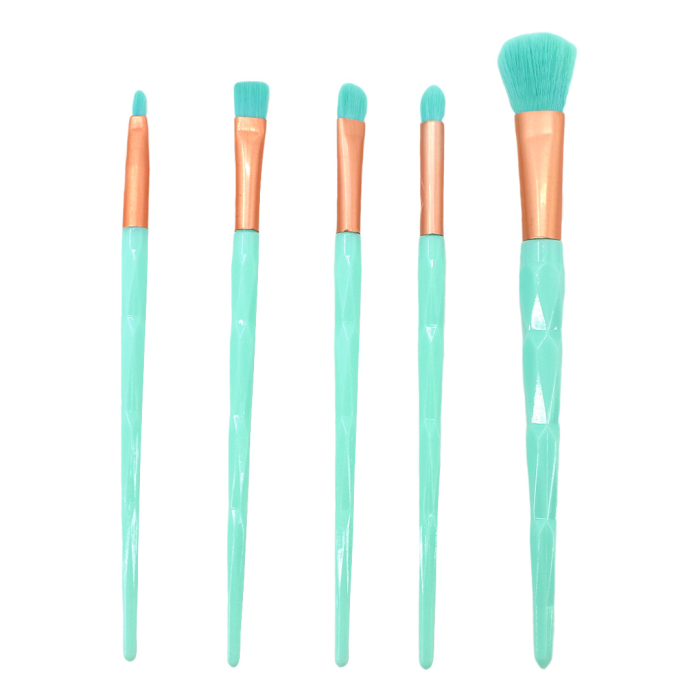 Set portabil cu 5 pensule machiaj SL-21036turcoaz [3]