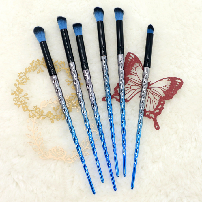 Set portabil cu 6 pensule machiaj SL-4006Calbastru [5]