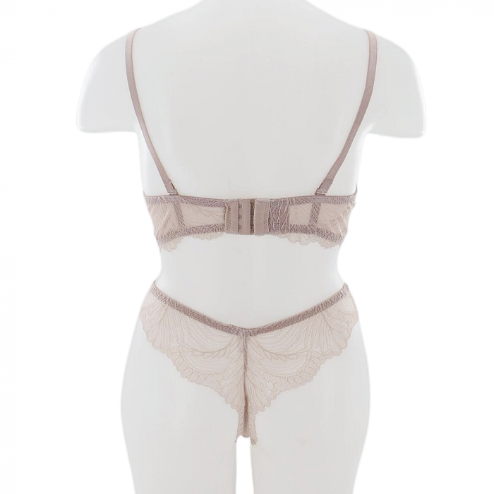Set doua piese lenjerie intima, sutien cu push-up si chiloti brazilieni D-30roz [2]