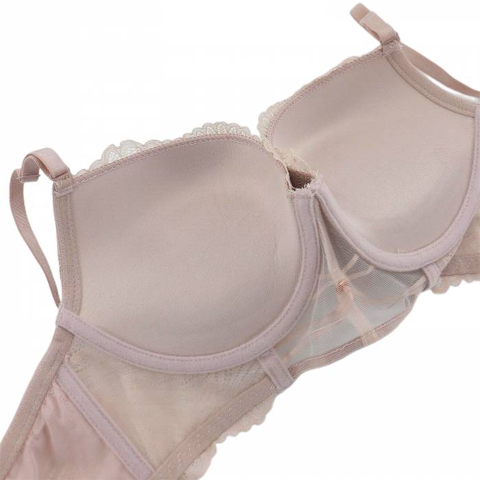 Set doua piese lenjerie intima, sutien cu push-up si chiloti brazilieni D-30roz [3]