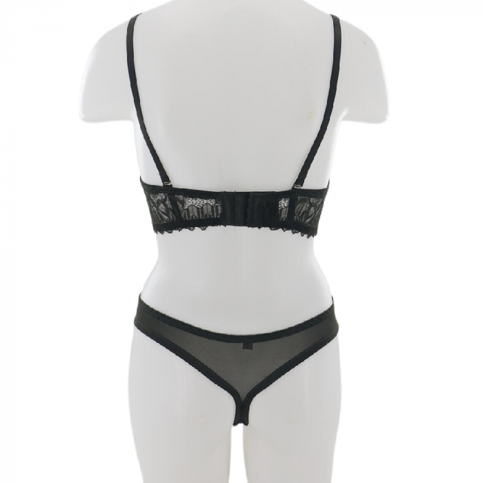 Set doua piese lenjerie intima, sutien cu push-up si chiloti sexy G-20verdeinchis [2]