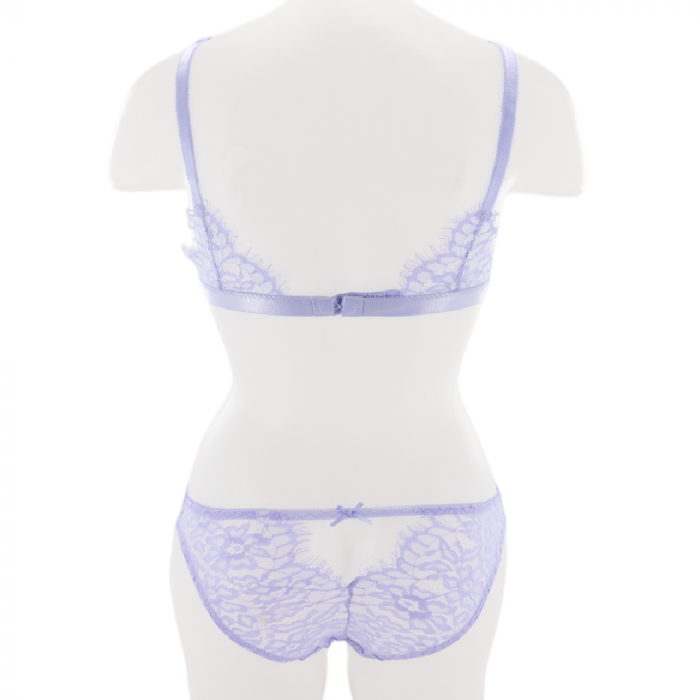 Set doua piese lenjerie intima, sutien si chiloti sexy V9albastru [2]
