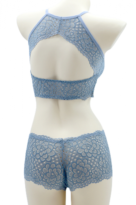 Set 2 piese lenjerie intima, top si chiloti SMT8854gri [4]