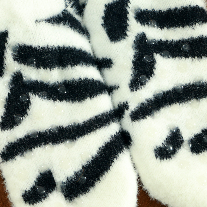 Sosete flausate cu model Zebra 31508-5alb [4]