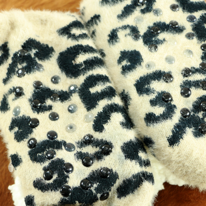 Sosete flausate cu model Leopard 31508-5maro [4]