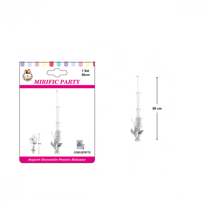 Suport decorativ pentru baloane din plastic 80 cm QT9772 [2]