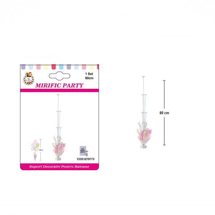 Suport decorativ pentru baloane din plastic 80 cm QT9773 [2]