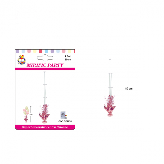 Suport decorativ pentru baloane din plastic 80 cm QT9774 [2]