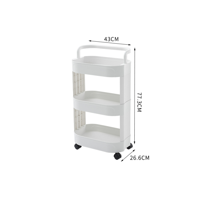Suport universal pentru baie sau bucatarie cu 3 polite si roti SHYE-6502 [2]