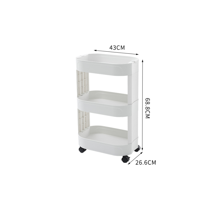 Suport universal pentru baie sau bucatarie cu 3 polite si roti SHYE-6505 [2]
