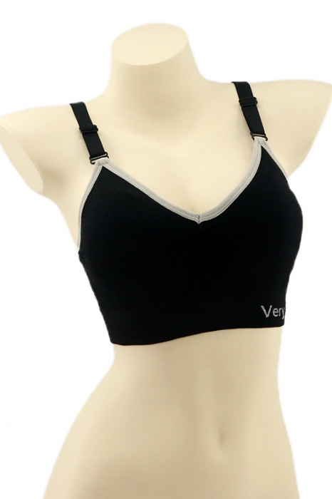 Bustiera cu broderie la spate YAN-8999negru [1]