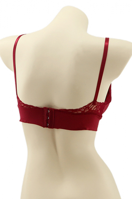 Sutien cu insertii dantela YAN-185visiniu [2]