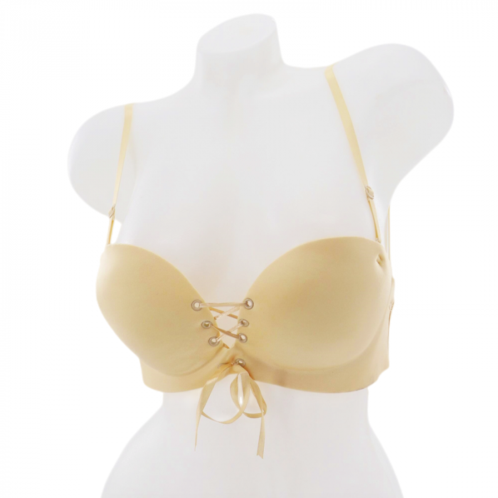 Sutien cu push-up cu snur si spatele gol H-02crem [4]
