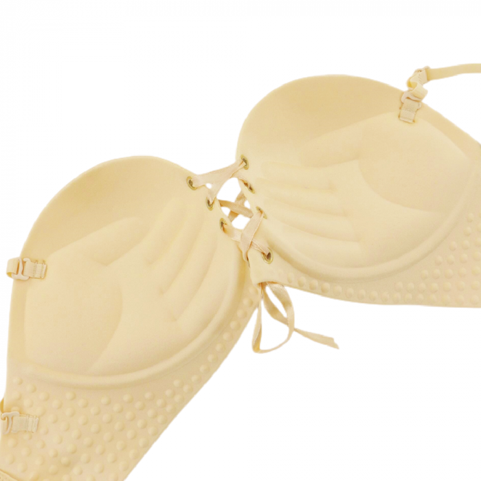 Sutien cu push-up cu snur si spatele gol H-02crem [3]