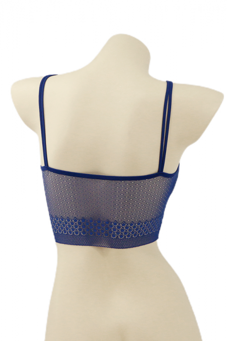 Top cu accente dantela YAN-002bleumarin [2]