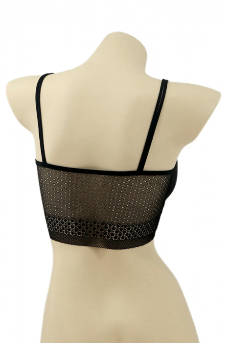 Top cu accente dantela YAN-002negru [2]
