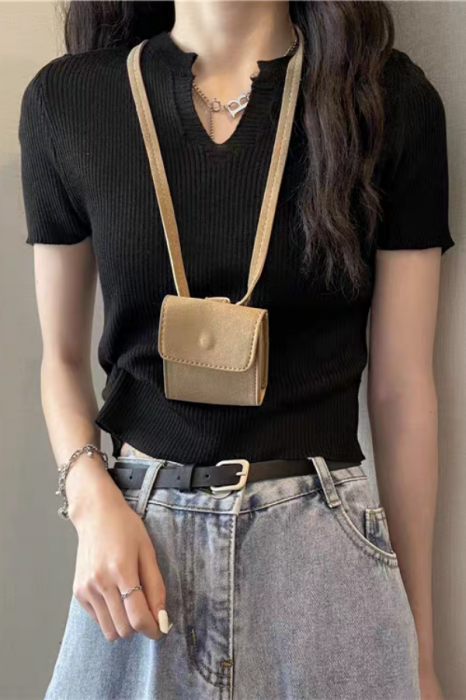 Top din tricot cu nervuri XPX-3799negru [2]