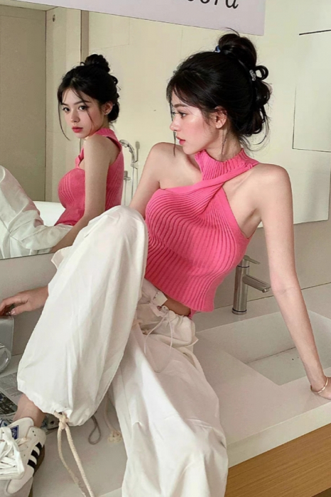Top din tricot XBX-3511roz [6]