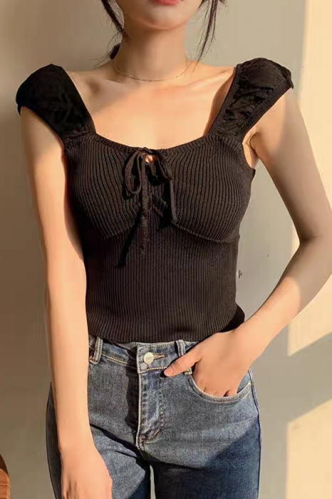 Top din tricot XPX-56008negru [6]