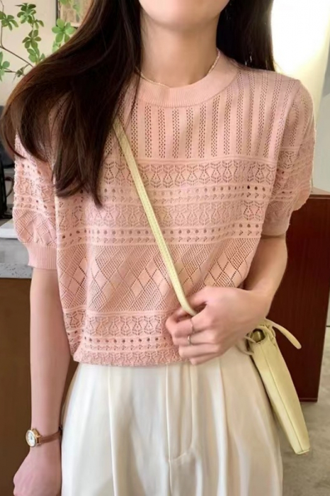 Top din tricot XPX-8793roz [5]