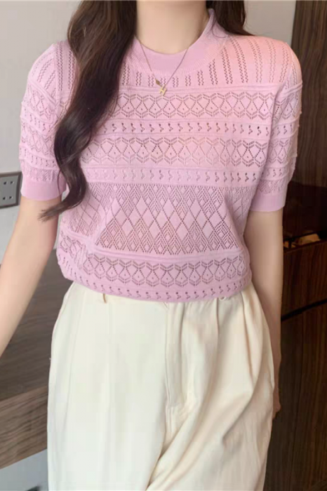 Top din tricot XPX-8793roz [3]