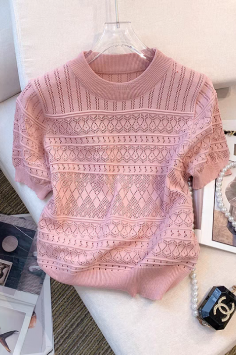 Top din tricot XPX-8793roz [2]