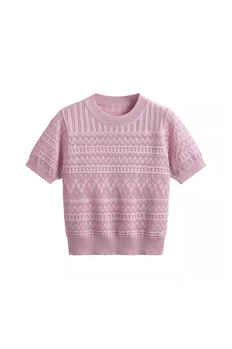 Top din tricot XPX-8793roz [4]