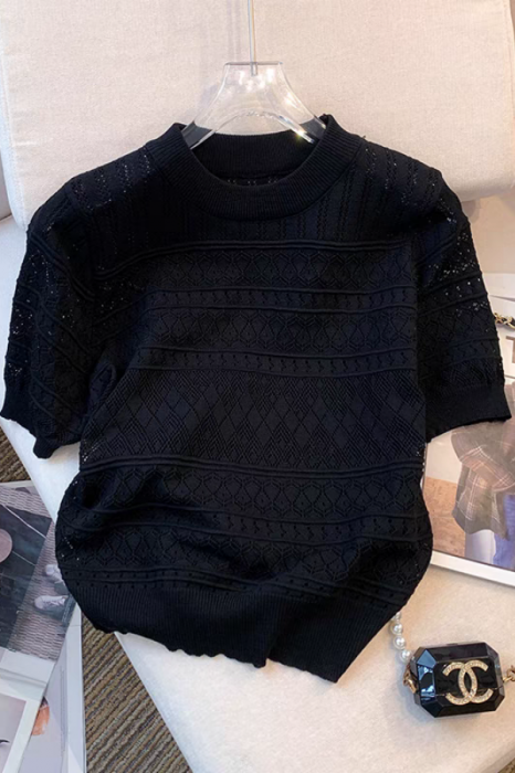 Top din tricot XPX-8793negru [2]