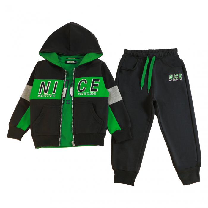 Trening cu gluga 3 piese Y-660verde [3]