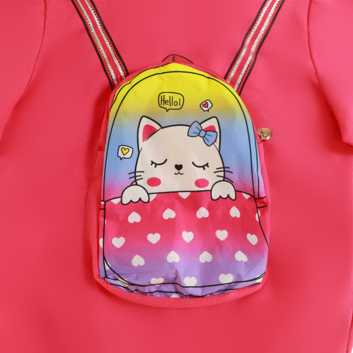 Trening cu gluga 2 piese si mini rucsac Y-323fucsia [5]