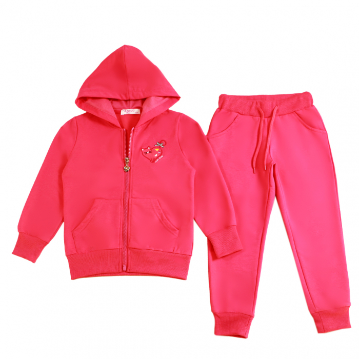 Trening cu gluga 2 piese si mini rucsac Y-323fucsia [1]