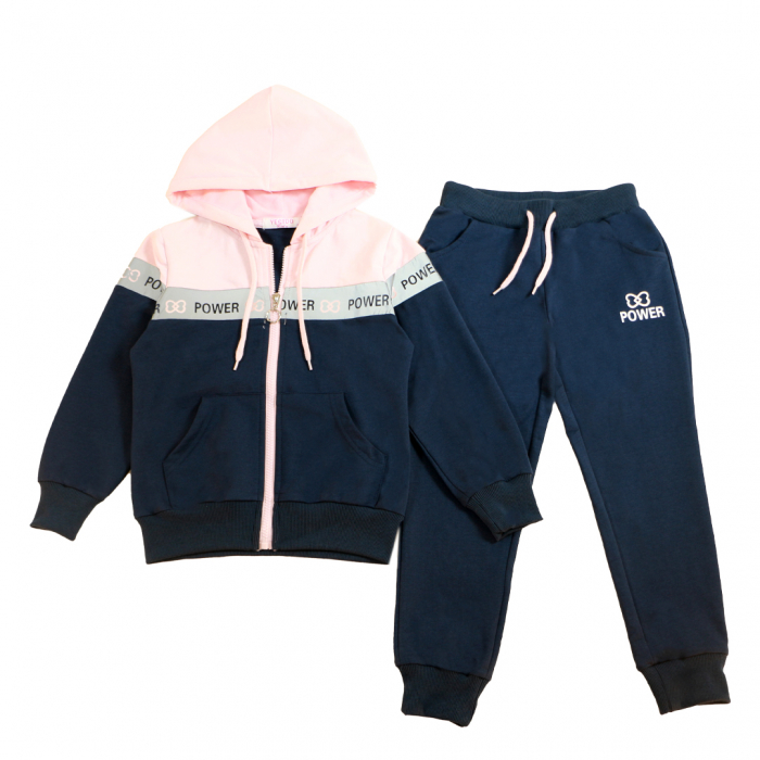 Trening cu gluga 2 piese Y-307roz deschis [1]