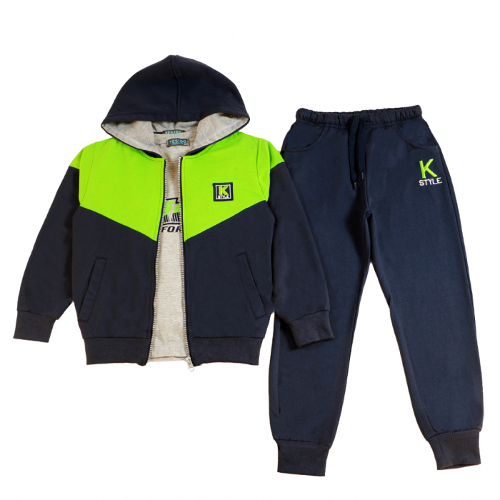 Trening cu gluga 3 piese Y-605verde [3]